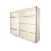 Gold Dulap 2500 Crem cu usi MDF Lucios + 1 Comoda